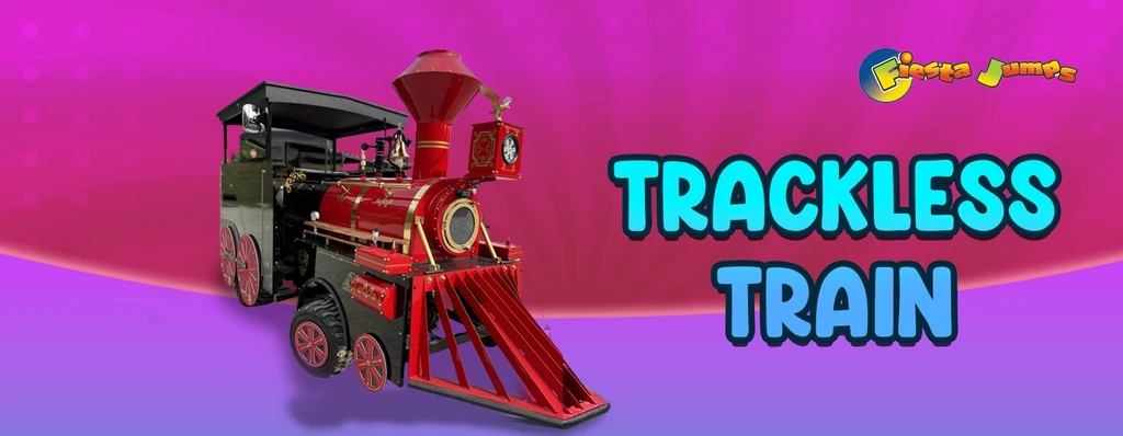 trackless train rentals banner